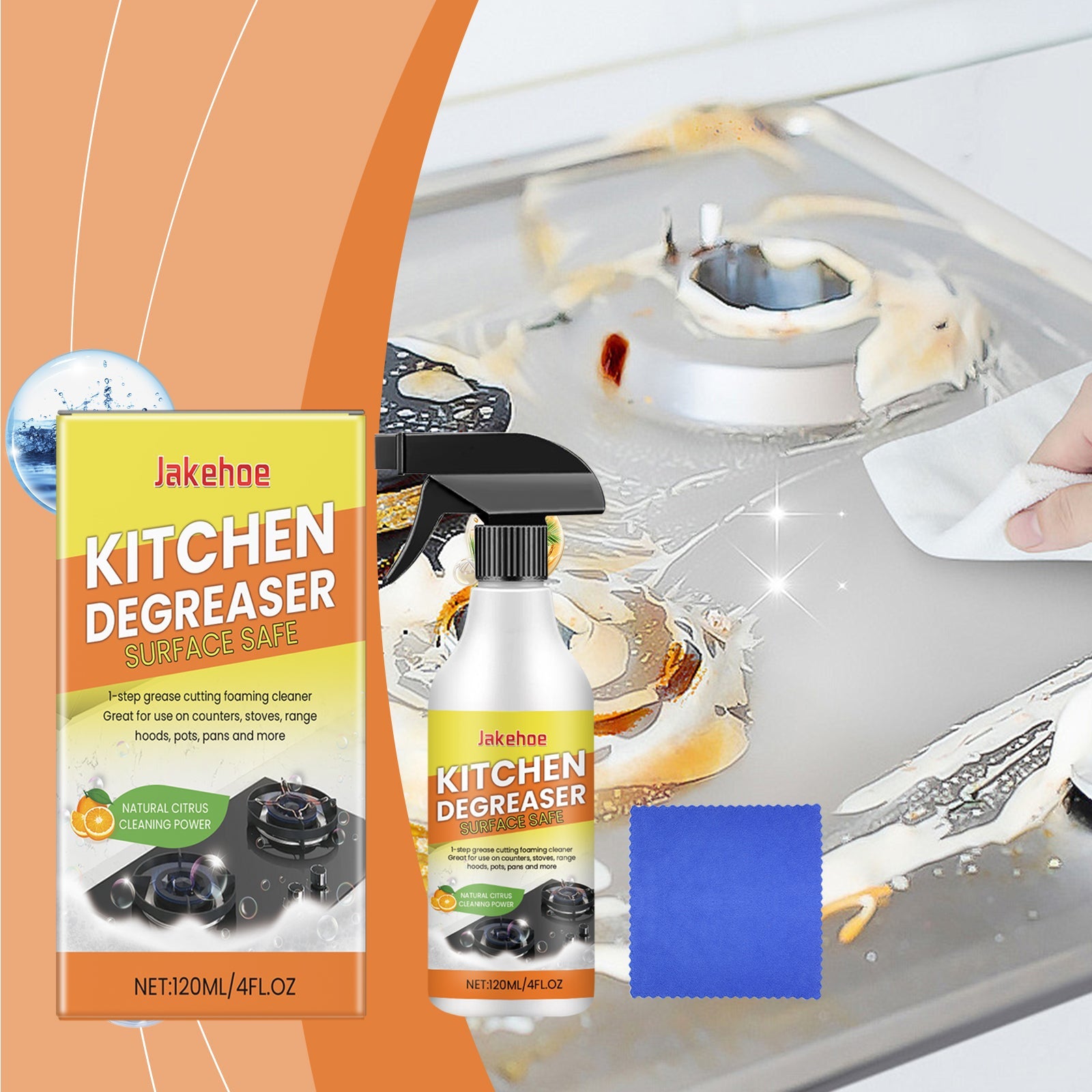 Kitchen Heavy Oil Foam Cleaner Household To Remove Heavy Oil Kitchen Appliances Stain Cleaner